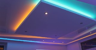 Натяжной потолок с подсветкой Туймазы, цена от 2158 руб.